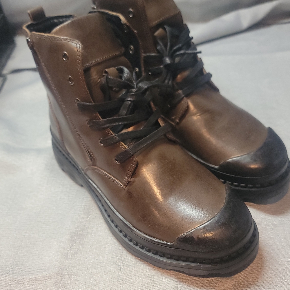 Men's Dark Brown Leather Ankle Boots